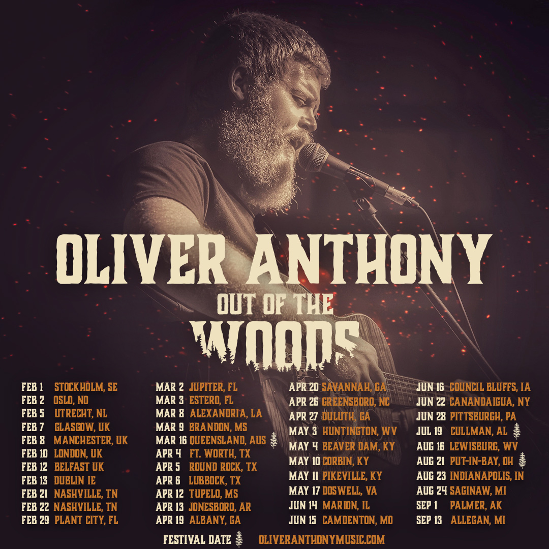 Oliver Anthony To Bring Out Of The Woods Tour To UK And Ireland In